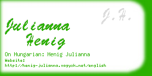 julianna henig business card